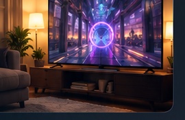 Power Spark playing on a TV in a living room